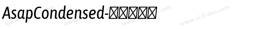 AsapCondensed字体转换