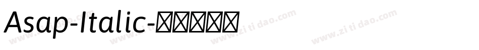 Asap-Italic字体转换
