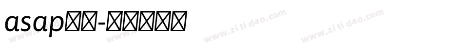 asap字体字体转换
