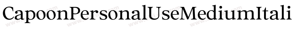 CapoonPersonalUseMediumItalic-7MvP字体转换