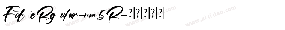 FonteRegular-nm5R字体转换
