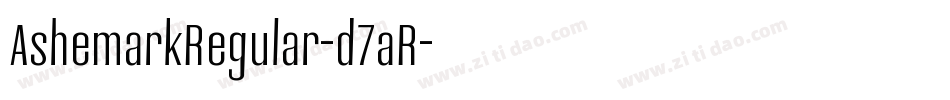 AshemarkRegular-d7aR字体转换