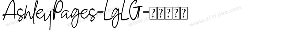 AshleyPages-LgLG字体转换