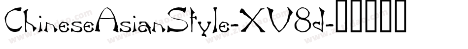 ChineseAsianStyle-XV8d字体转换