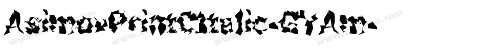 AsimovPrintCItalic-GYAm字体转换