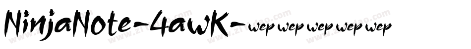 NinjaNote-4awK字体转换