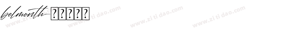 belmonth字体转换