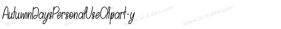 AutumnDaysPersonalUseClipart-yw3pq字体转换