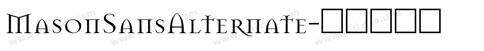 MasonSansAlternate字体转换