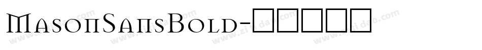 MasonSansBold字体转换