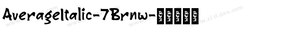AverageItalic-7Brnw字体转换