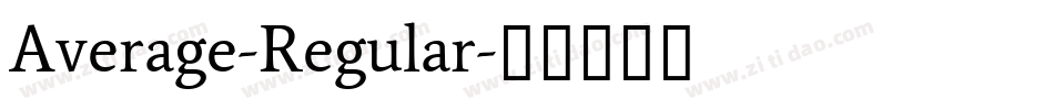 Average-Regular字体转换
