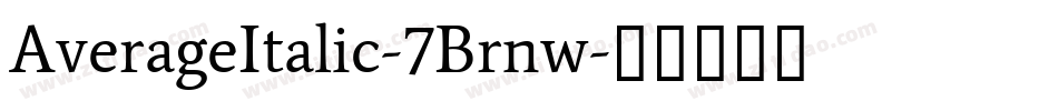 AverageItalic-7Brnw字体转换
