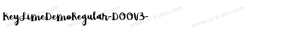 KeyLimeDemoRegular-DOOV3字体转换