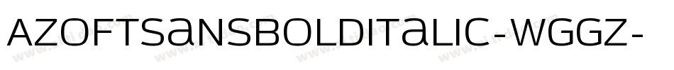 AzoftsansBolditalic-wggz字体转换