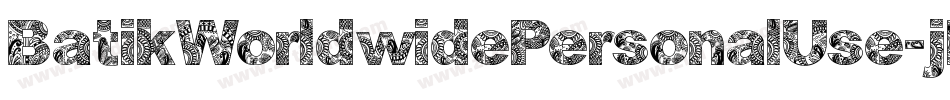 BatikWorldwidePersonalUse-jEW7R字体转换
