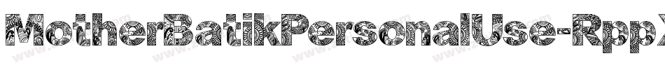 MotherBatikPersonalUse-RppXE字体转换