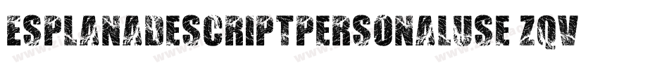 EsplanadeScriptPersonalUse-zqv3字体转换