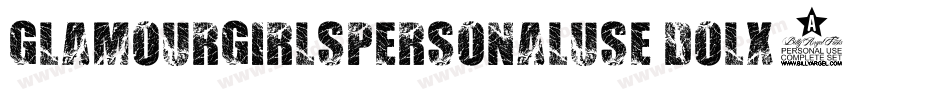 GlamourGirlsPersonalUse-DOLX3字体转换