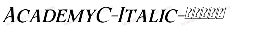 AcademyC-Italic字体转换