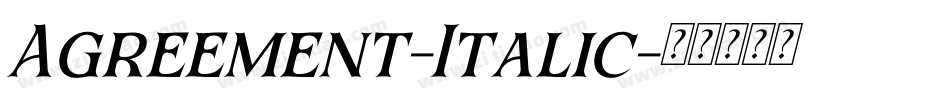 Agreement-Italic字体转换