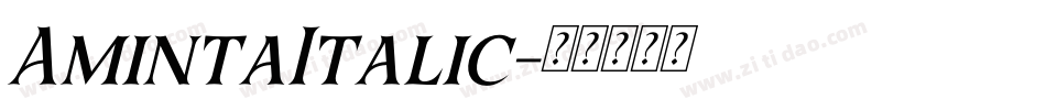 AmintaItalic字体转换