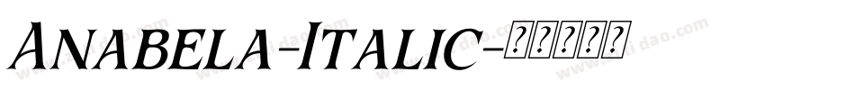 Anabela-Italic字体转换