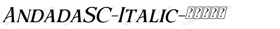 AndadaSC-Italic字体转换