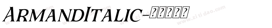 ArmandItalic字体转换