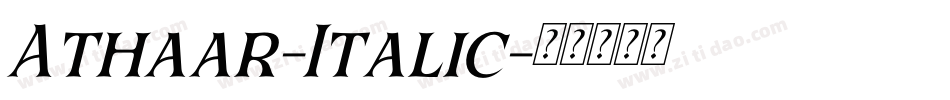 Athaar-Italic字体转换