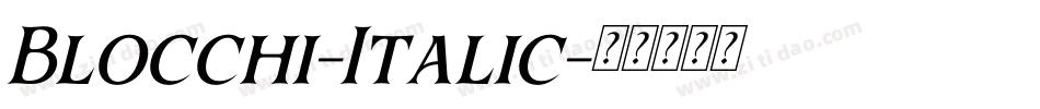 Blocchi-Italic字体转换