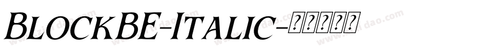 BlockBE-Italic字体转换