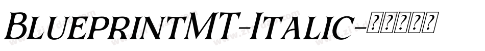 BlueprintMT-Italic字体转换