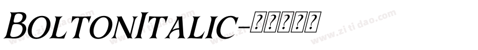 BoltonItalic字体转换