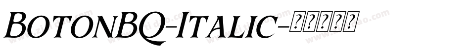 BotonBQ-Italic字体转换