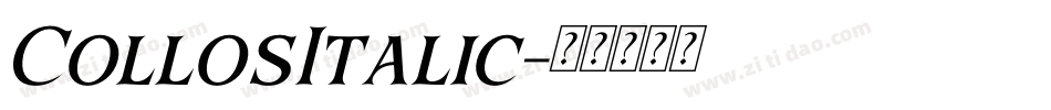 CollosItalic字体转换