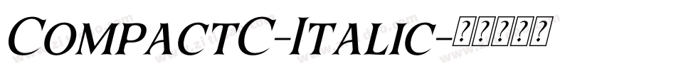 CompactC-Italic字体转换