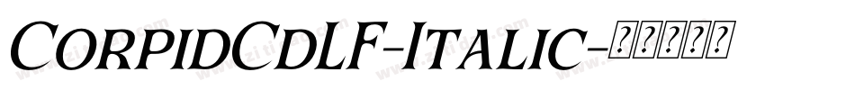 CorpidCdLF-Italic字体转换