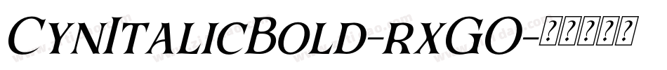 CynItalicBold-rxGO字体转换