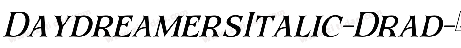 DaydreamersItalic-Drad字体转换