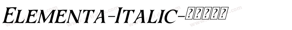 Elementa-Italic字体转换