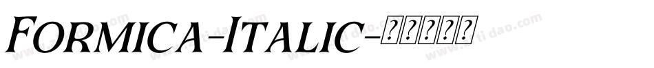 Formica-Italic字体转换