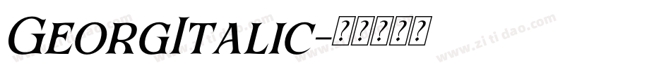 GeorgItalic字体转换