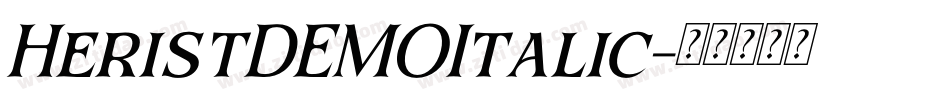 HeristDEMOItalic字体转换