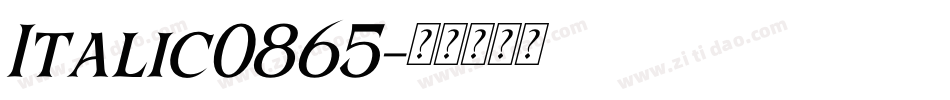 Italic0865字体转换