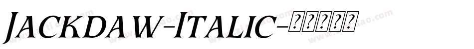 Jackdaw-Italic字体转换