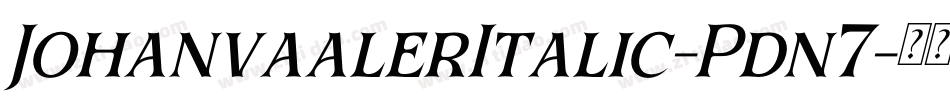 JohanvaalerItalic-Pdn7字体转换