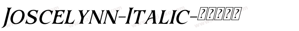 Joscelynn-Italic字体转换