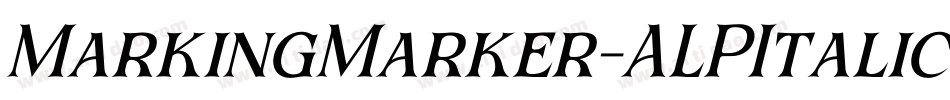 MarkingMarker-ALPItalic字体转换