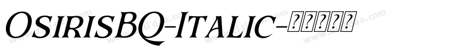 OsirisBQ-Italic字体转换